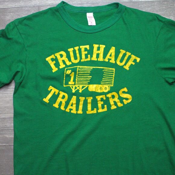 Vintage 70s Fruehauf Trailers T Shirt Thin Single Stitch M Southern Athletic - Picture 1 of 5